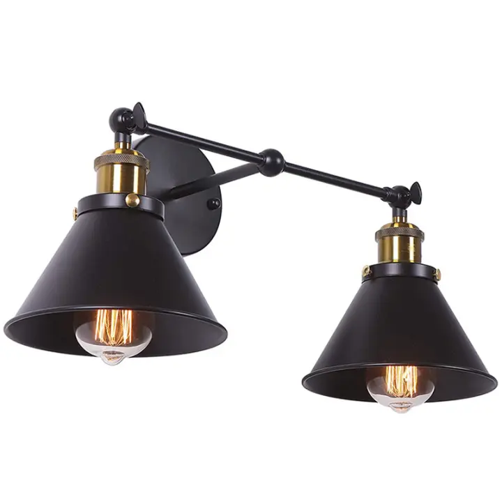 Lámpara de Pared Industrial Vintage para Dormitorio Sala de Estar Luz de Iluminación de Doble Luz de Interiors - 1