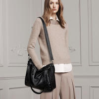 Bolso de mano de gran capacidad para mujer, bandolera de hombro de PU, Retro, de cocodrilo, para uso diario - details 6