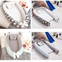 Baby Nest Bed with Pillows Portable Travel Crib Detachable Washable Infant Cotton Cradle Anti Pressure Toddlers Isolation Crib - details 6