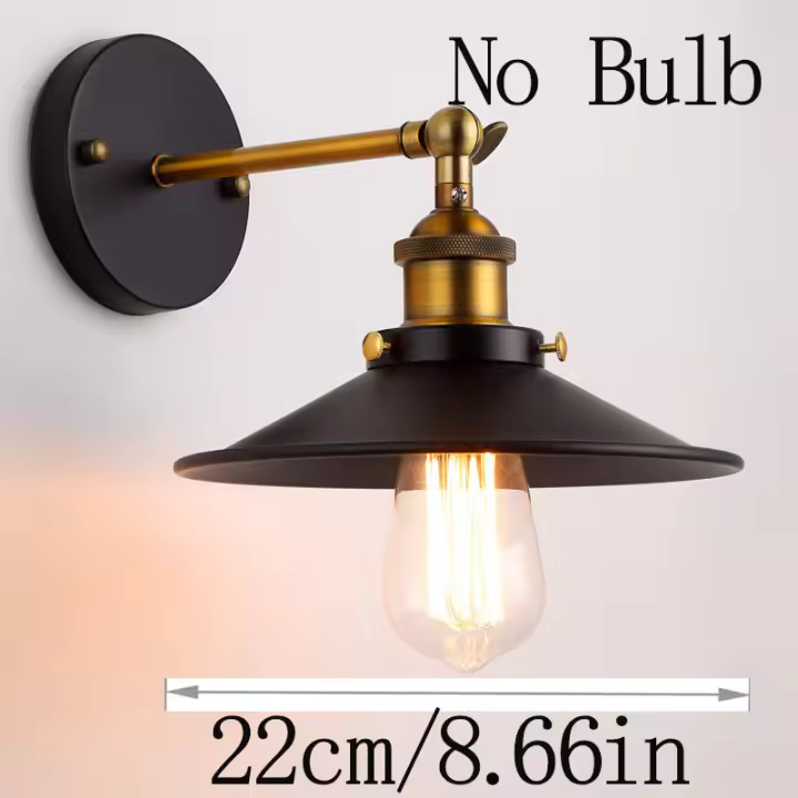 Lámpara de Pared Vintage Imdgr Sconce de Dormitorio Sala de Estar Iluminación y Decoración - 1