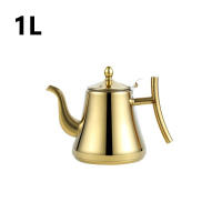 Tetera gruesa de acero inoxidable de 1L, tetera dorada y plateada con infusor, cafetera, cocina de inducción, hervidor de agua - details 8