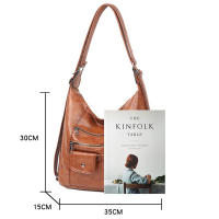 Bolsos de Hombro de Cuero PU Suave de Lujo Multi Bolsillos para Mujeres Bolsa Tote Europea de Gran Capacidad para Compras Bolsa Cruzada Hobo - details 26