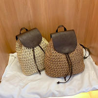 Mochila de Viaje para Mujer en Punto de Crochet con Diseño Boho Estilo Hueco Alhombrado para Hombro y Espalda Ideal para Playa y Verano - details 25