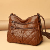 Bolso de Hombro de Cuero Suave Vintage para Mujer Gran Capacidad Bolso Cruzado de Moda Bolso de Mano de Lujo para Madre - details 10