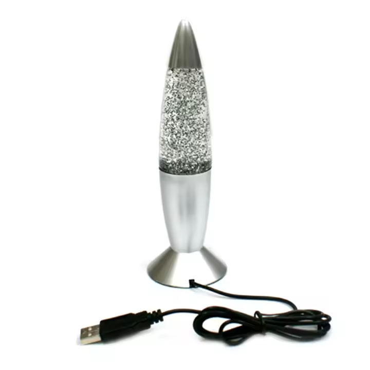 Rocket-Lámpara de Lava multicolor 3D, luz LED RGB con purpurina, ambiente de fiesta, regalo de Navidad, mesita de noche - 1