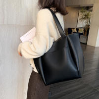 Bolso de mano informal de cuero suave para mujer, bolsa de hombro de gran capacidad con bolsillo exterior, Color sólido, alta calidad - details 1