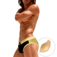 Jessborn calzoncillos de baño para hombre, bañadores de cintura baja, sexy, dorados y negros, pantalones cortos de baño para playa, primavera caliente - details 0