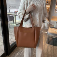 Bolso de mano informal de cuero suave para mujer, bolsa de hombro de gran capacidad con bolsillo exterior, Color sólido, alta calidad - details 12