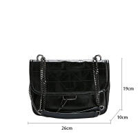 Bolso cruzado de cuero PU para mujer, Cartera de hombro, bolso de mano, bandolera con cadena, bolsillo negro - details 20