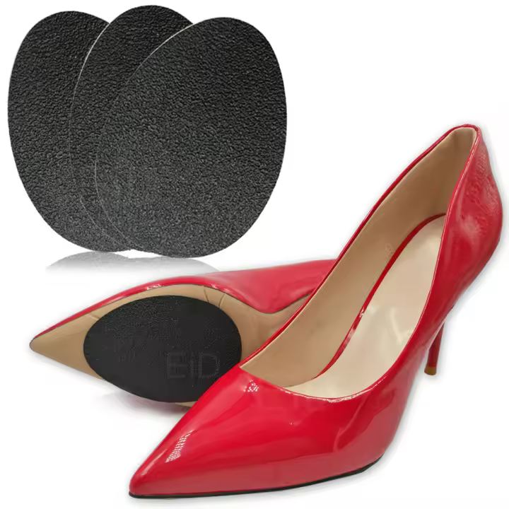 Almohadilla protectora de suela de zapatos antideslizante para mujer, almohadilla adhesiva de goma para suela de sandalia de tacón alto, agarre de suelo, 2 pares - 1