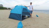 Tienda de Playa Grande para 4 Personas Refugio Solar Protector UV Ideal para Jardín, Parque, Barbacoa, Patio, Pesca - details 22