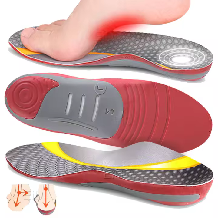 EiD-plantillas ortopédicas para soporte de arco, almohadilla de Gel para pies planos, para hombres y mujeres, para fascitis Plantar, cuidado para el dolor de pies - 1