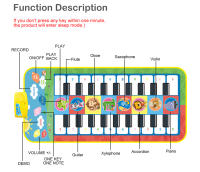 Kids Musical Piano Mat Duet Keyboard Play Mat 20 Keys Floor Piano with 8 Instrument Sound 5 Paly Modes Dance Pad Puzzle Toys - details 12