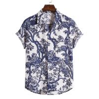 Camisa floral holgada y holgada informal para vacaciones en la playa de Hawaii - details 18