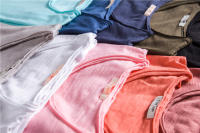 Camiseta para Hombres AIOPESON 100% Algodón Suave Fitness Verano Delgada Ropa de Casa Cuello Redondo Manga Corta Camiseta Sólida para Hombres - details 3