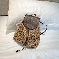 Mochila de Viaje para Mujer en Punto de Crochet con Diseño Boho Estilo Hueco Alhombrado para Hombro y Espalda Ideal para Playa y Verano - details 21