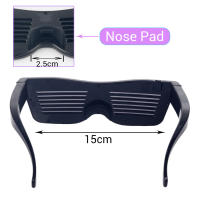 Gafas mágicas LED con Bluetooth para fiesta, gafas luminosas con Control por aplicación, carga USB, edición DIY, Flash rápido multilingüe LED - details 7