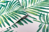 Peel and Stick Wallpaper Self-Adhesive Removable Wallpaper Decorative Wall Covering Green Palm Leaf Easy to Clean for Home Decor - details 2