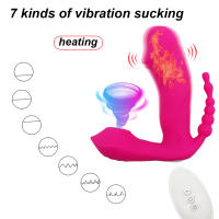 Vibrador portátil 3 en 1, slicone, estimulador anal del clítoris vaginal, carga USB magnética, control remoto, 7 modos, para mujeres y parejas. - details 4