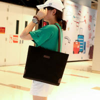 Bolso de mano de lona informal para mujer, bolsa de hombro de gran capacidad, ligera, de compras, de algodón y lino, con asa, de viaje, Hobo - details 4