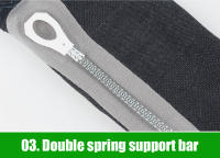 Rodillera deportiva para alargar las piernas, tejido transpirable, compresión antideslizante, engrosado soporte con anillo de silicona, 1 par - details 14