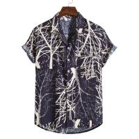 Camisa floral holgada y holgada informal para vacaciones en la playa de Hawaii - details 13