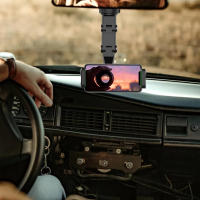 Soporte de teléfono giratorio para coche, soporte multifuncional para espejo retrovisor, navegación GPS, 360 grados - details 18