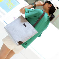 Bolso de mano de lona informal para mujer, bolsa de hombro de gran capacidad, ligera, de compras, de algodón y lino, con asa, de viaje, Hobo - details 2