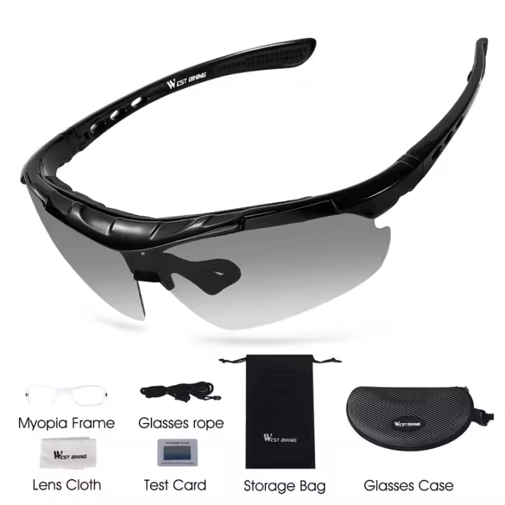WEST BIKING-gafas de sol polarizadas fotocromáticas para ciclismo, lentes deportivas Anti UV para bicicleta de montaña, pesca, senderismo - 1