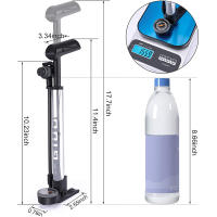 120psi Bicycle Floor Standing Pump Presta Schrader Dual Valve Conversion MTB Road Bike Mini Portable Tire Pump Inflator - details 3
