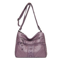 Bolso de Hombro de Cuero Suave Vintage para Mujer Gran Capacidad Bolso Cruzado de Moda Bolso de Mano de Lujo para Madre - details 13