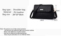 Bolso de hombro pequeño para mujer, bandolera de piel sintética suave con solapa, diseño Simple - details 0