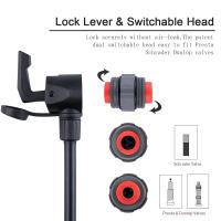 120psi Bicycle Floor Standing Pump Presta Schrader Dual Valve Conversion MTB Road Bike Mini Portable Tire Pump Inflator - details 6