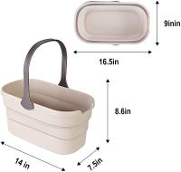 Cubo de agua plegable para limpieza de Mop10L, cubo de agua plegable multiuso, cesta práctica portátil - details 1