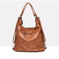 Bolso de mano informal de cuero lavado para mujer, bolso de hombro grande, bolso cruzado de cuero Vintage para mujer - details 13