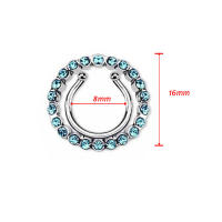 Gema de cristal circular para adultos, protector sin perforación, joyería corporal falsa con agujero de 8mm, cubierta de escudo, juguete para piercing, 1 par - details 3