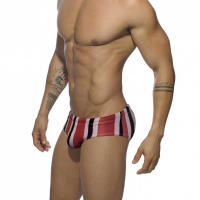 Jessborn pantalones de natación triangulares a rayas verticales para hombre, pantalones de natación sexys de tiro bajo, pantalones cortos deportivos para surfear en la playa, primavera caliente - details 1