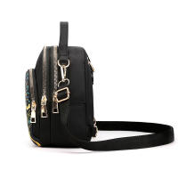 Mochila con estampado de moda para mujer, bolso cruzado de nailon de gran capacidad, multicapa, mochilas escolares, mochila de viaje impermeable - details 14