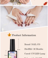 NAILCO-esmalte de uñas en Gel UV, 8ml, capa superior y Base, de larga duración, para manicura artística - details 1