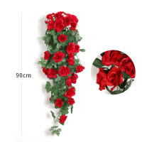 Rosa Artificial de Rattan para Decoración de Pared en Casa Boda Fiesta de Nubecom Hecha de Seda y Plástico Tipo de Planta Artificial: Rosa - details 1