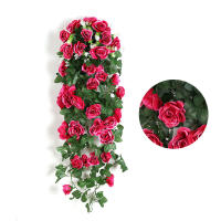 Rosa Artificial de Rattan para Decoración de Pared en Casa Boda Fiesta de Nubecom Hecha de Seda y Plástico Tipo de Planta Artificial: Rosa - details 3