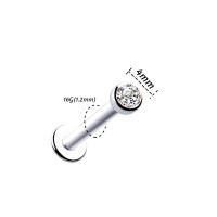 2 piezas 16g 1,5-4mm labret tragus cartílago pendiente 16g punk cz gema redondo tragus labio anillo monroe cartílago de la oreja pendiente piercing - details 22