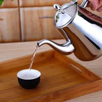Tetera gruesa de acero inoxidable de 1L, tetera dorada y plateada con infusor, cafetera, cocina de inducción, hervidor de agua - details 1