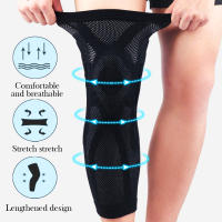 Rodillera deportiva para alargar las piernas, tejido transpirable, compresión antideslizante, engrosado soporte con anillo de silicona, 1 par - details 3