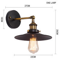 Lámpara de pared Industrial Retro Para Loft, candelabro de pared de hierro negro, accesorio de luz de escalera para casa, pasillo, iluminación exterior, 110V, 220V - details 2