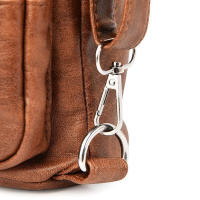 Bolso de mano informal de cuero lavado para mujer, bolso de hombro grande, bolso cruzado de cuero Vintage para mujer - details 16