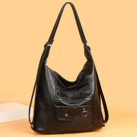 Bolsos de Hombro de Cuero PU Suave de Lujo Multi Bolsillos para Mujeres Bolsa Tote Europea de Gran Capacidad para Compras Bolsa Cruzada Hobo - details 8