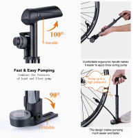 120psi Bicycle Floor Standing Pump Presta Schrader Dual Valve Conversion MTB Road Bike Mini Portable Tire Pump Inflator - details 5