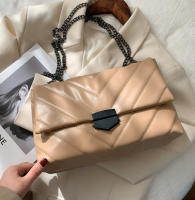 Bolso cruzado de cuero PU de hilo de lujo para mujer, bandolera con cadena, bolso de gran capacidad - details 13