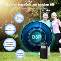 RETEKESS PR12 Radio FM AM Mini Pocket USB Radio Mp3 Portable Receiver Backlit Display Digital Stereo Support TF Card For Elderly - details 6